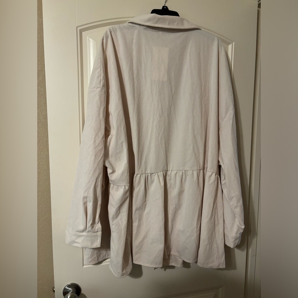 Bloomchic Ruffle Hem Shacket - Picture 2 of 7